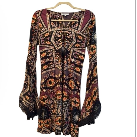 Patrons Of Peace 70s Gypsy Witchy Boho Dress Size Small - Picture 2 of 10